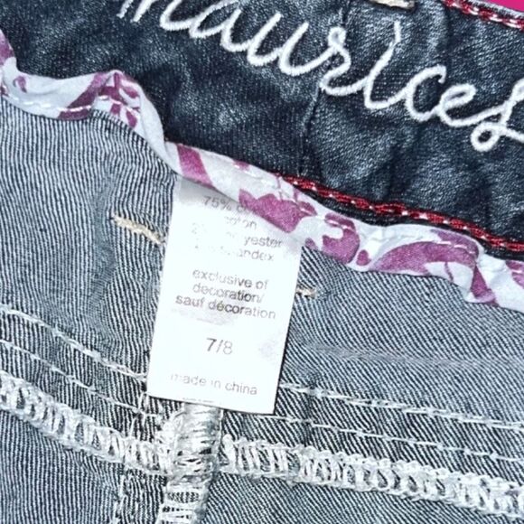 Maurice’s Embroidered Denim Capri Jeans Size 7/8 #47 - Picture 4 of 4
